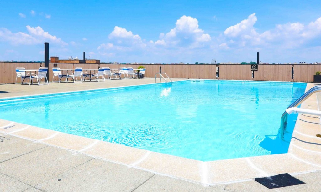 pool at the Seville apartments in dc